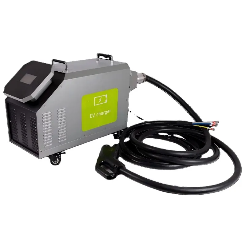 7KW Portable DC Fast EV Charger Mobile Emergency Charging Station CCS GBT CHAdeMO Optional for Electric Vehicle Home Use