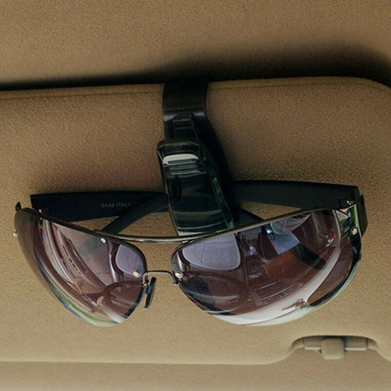 Glasses Holder For Car Auto Sun Visor Glasses Sunglasses Card Ticket Holder Clip Eyeglasses Mount Universal