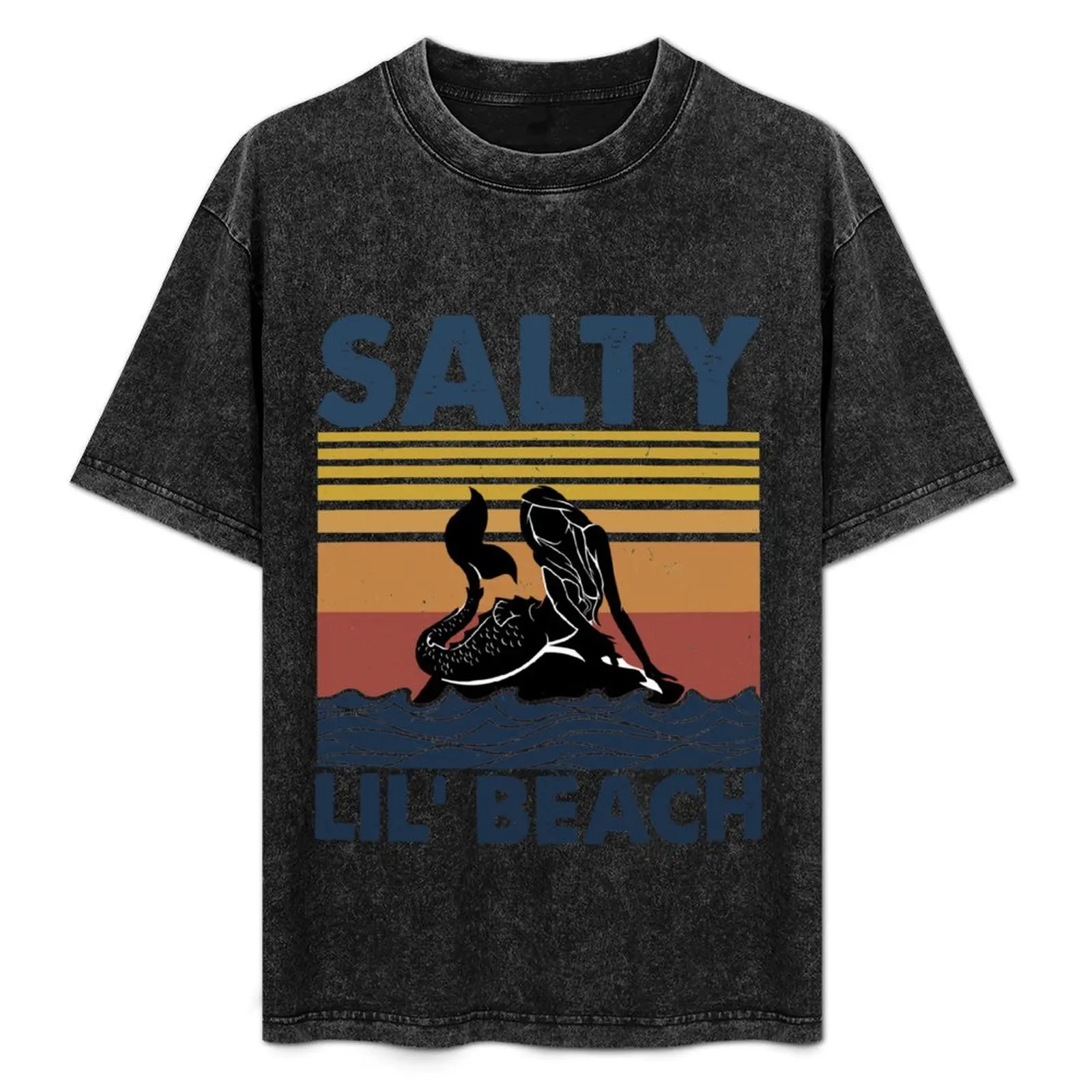 

Mermaid Salty Lil' Beach Vintage T-Shirt Halloween Casual T-Shirt