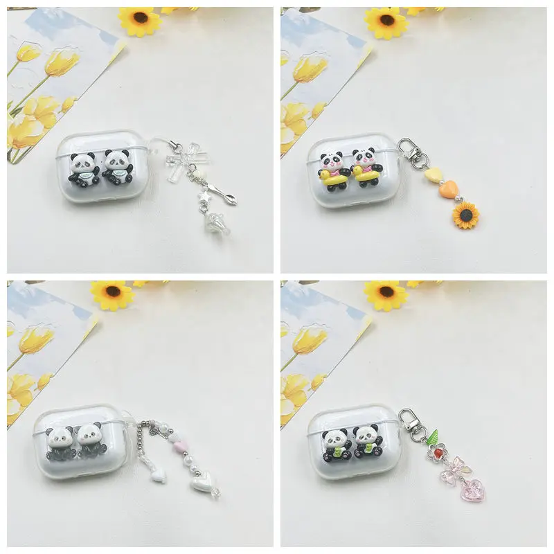 Cute Panda case For Sony WF-C710N /WF-C700N /  WF-C510/ WF-C500 Case Silicone earphone Cover For Sony C510