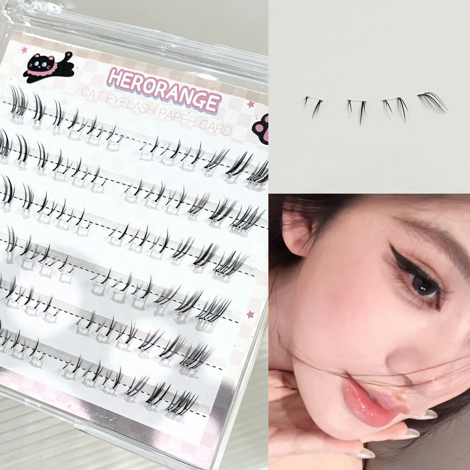 4-7 مللي متر Traceless شفافة الجذعية السفلى جلدة مانغا الرموش الصناعية تحت رمش DIY بها بنفسك مجموعات الرموش الفردية للنساء ماكياج