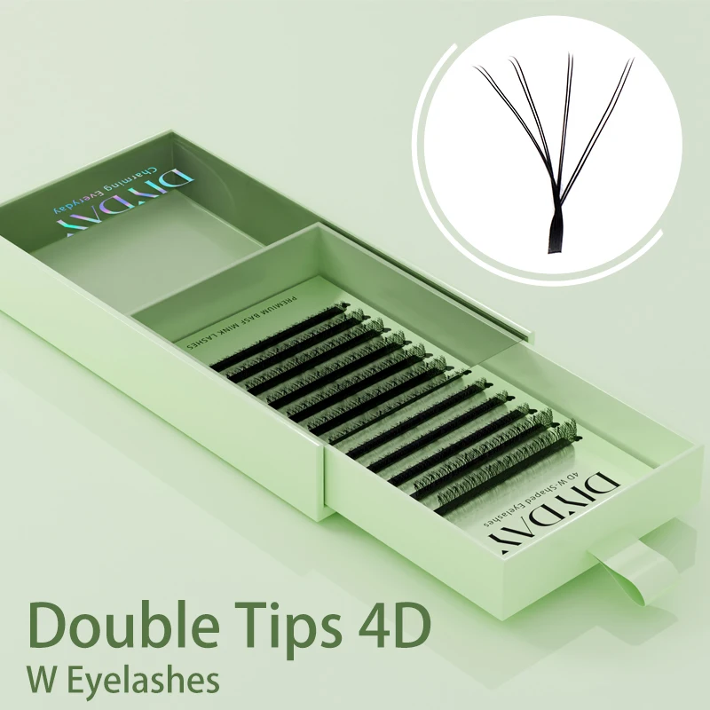 DIYDAY W-Form Wimpernverlängerung 3D 4D 5D 6D 7D 8D W Wimpern Natürliche weiche vorgefertigte Fächerblüteffekt-Augenwimpern für Schönheits-Make-up