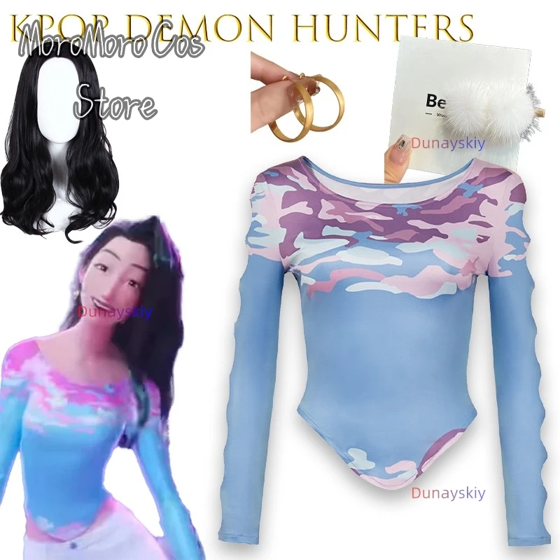 

Kpop Demon Hunter Celine Косплей осно웃 의상 Хэллоуин Карнавал Вечеринка Ролевая игра Униформа Опора disfraz mujer guerreras kpop Рождество