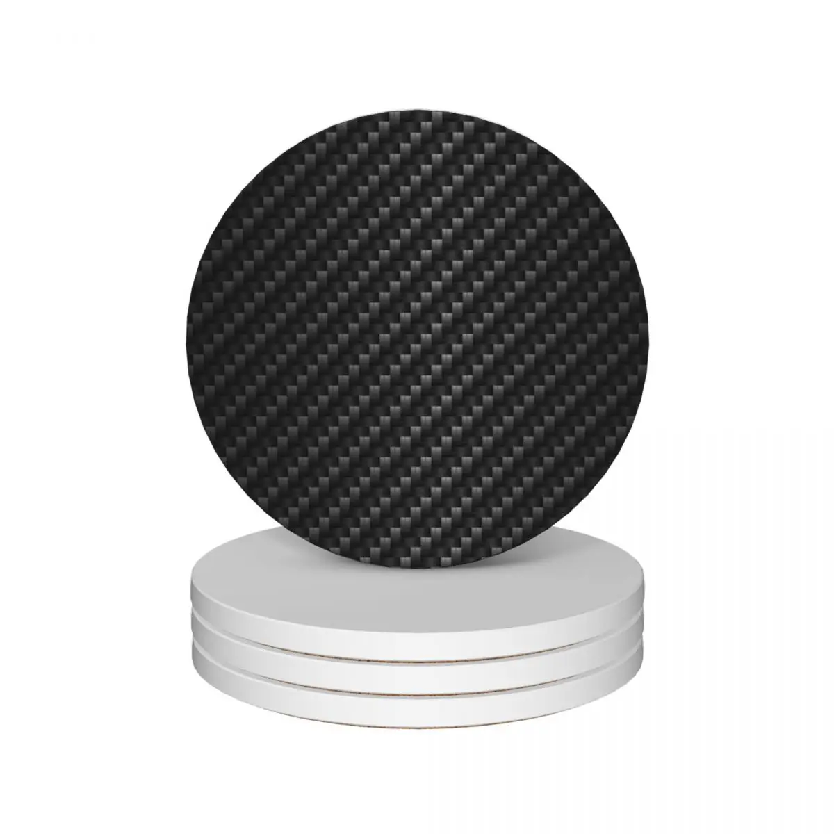 

Carbon Fibre Ceramic Coasters (Set of 4) plate household utensils kitchen christmas Coasters