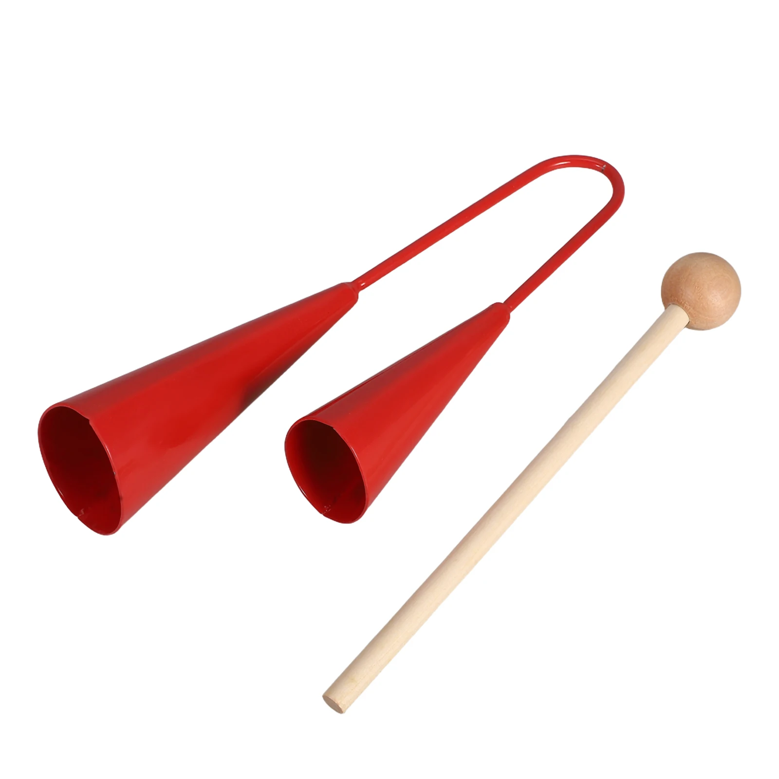 Instrumentos de percusión, campana doble, juguetes musicales Orff para niños y adultos, campanas Agogo de mano para bebés, sonido claro, educación segura