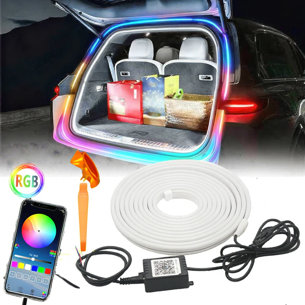 Paket Lampu LED Neon RGB Symph - Car Interior Neon Light Usb ulasan dan harga