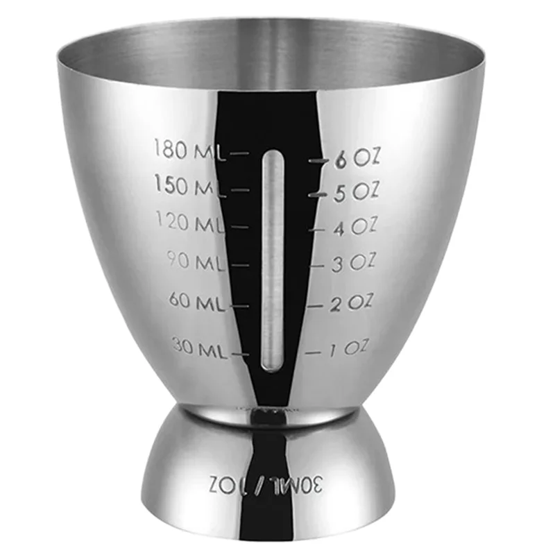 

AB66-Stainless Steel Bar Cocktail Jigger Measured Double 1-6 Oz Measuring Tool Set For Cups Shakers