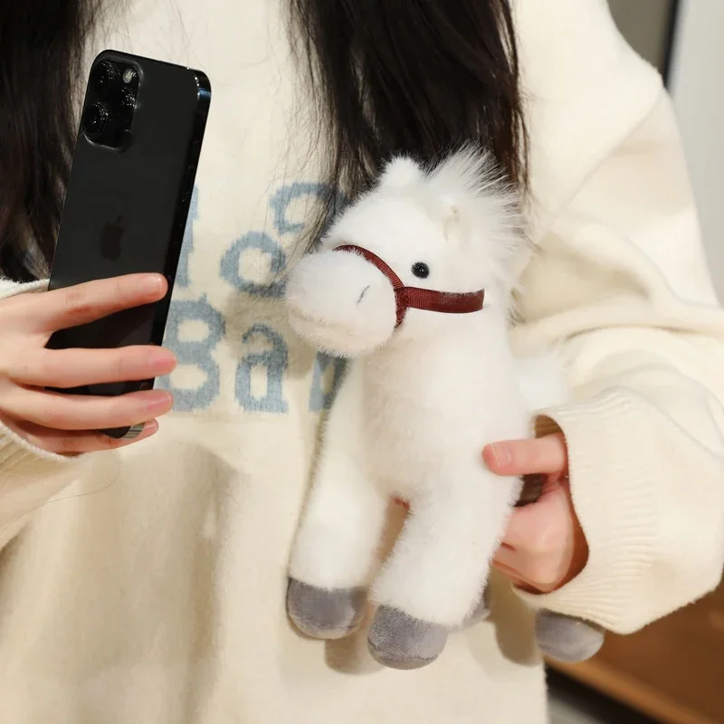 23 cm nieuwe echte leven paard knuffel 3 kleuren knuffeldier super realistische pony knuffels klassieke verjaardagscadeau voor kinderen