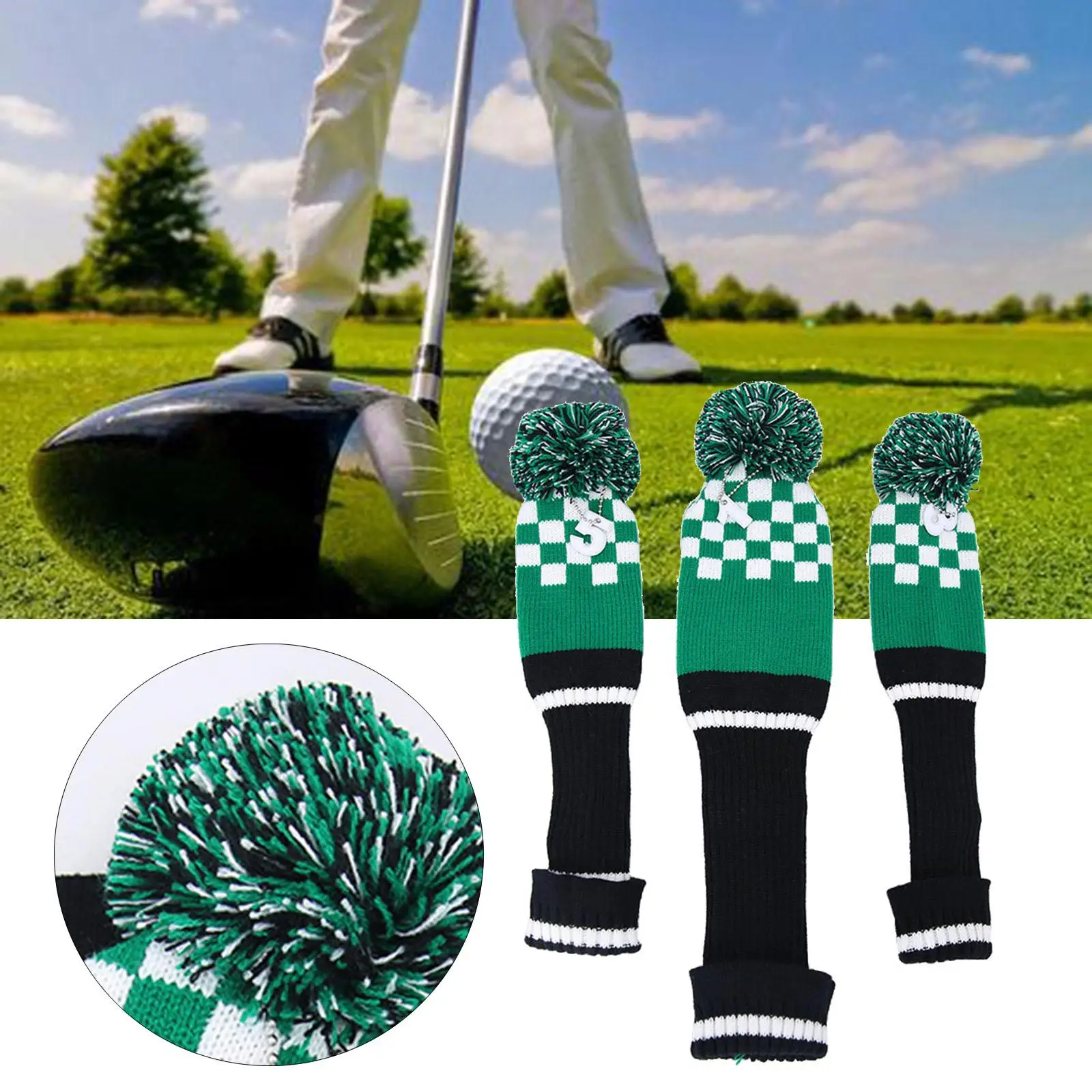 

Knitted Golf Iron Cover Funny Animal Headcover Set for Covers Clubs Golf Accessories Club Protection Fairway Woods