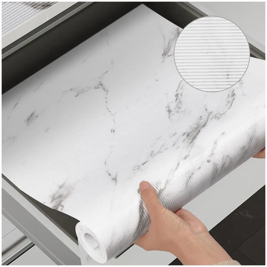 

Liner, Cabinet Liners for Kitchen Drawers NonAdhesive, 11.8 W x 354.3 L Waterproof Plastic Paper, Durable EVA Cabinet Mat for Sh