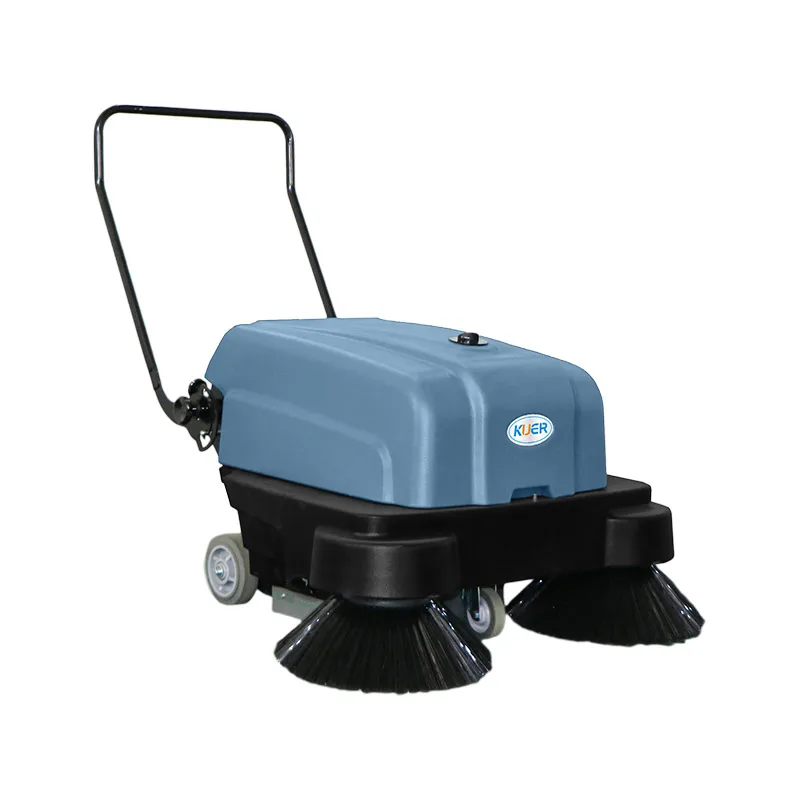 KUER KR-SS1050 Versatile 24V Electric Outdoor Sweeper Manual Walk-Behind Floor Sweeper