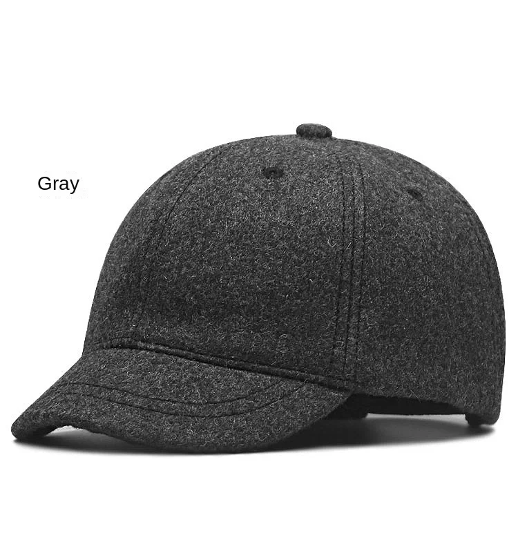Männer kurze Rechnung Krempe Baseball mützen großer Kopf große Woll mützen männlich plus Größen Filz Leinwand Hysterese nhut 55-60cm 60-65cm – Detail 11