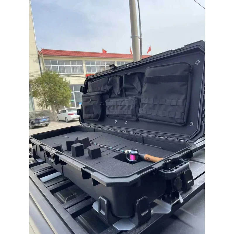 Universal Plastic Roof Rack 4X4 Offroad Pickup Top Cargo Box with Luggage Bag Storage Exterior Accessories