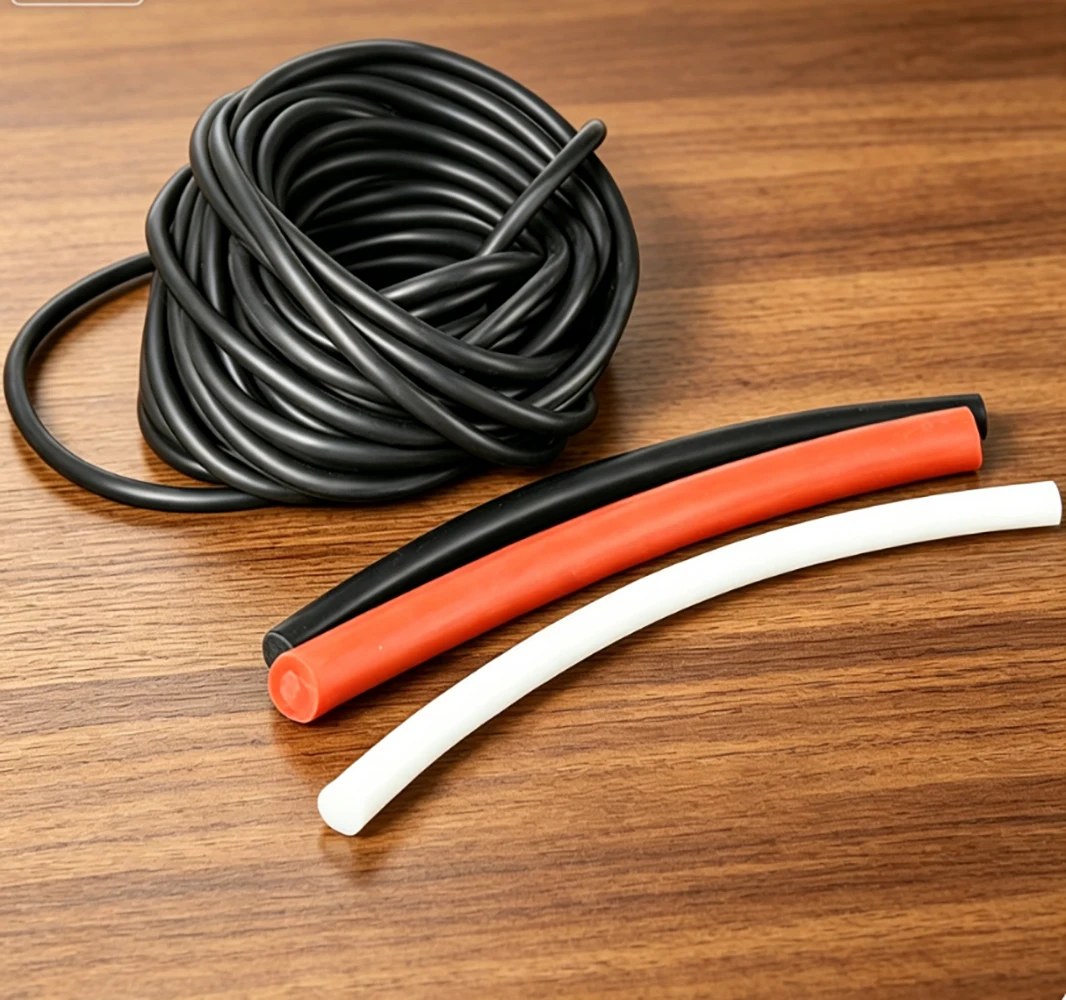 Solid Silicone Sealing Strip Diameter 0.7mm-30mm Red Black White Heat-Resistant Waterproof round Strip for Various Applications
