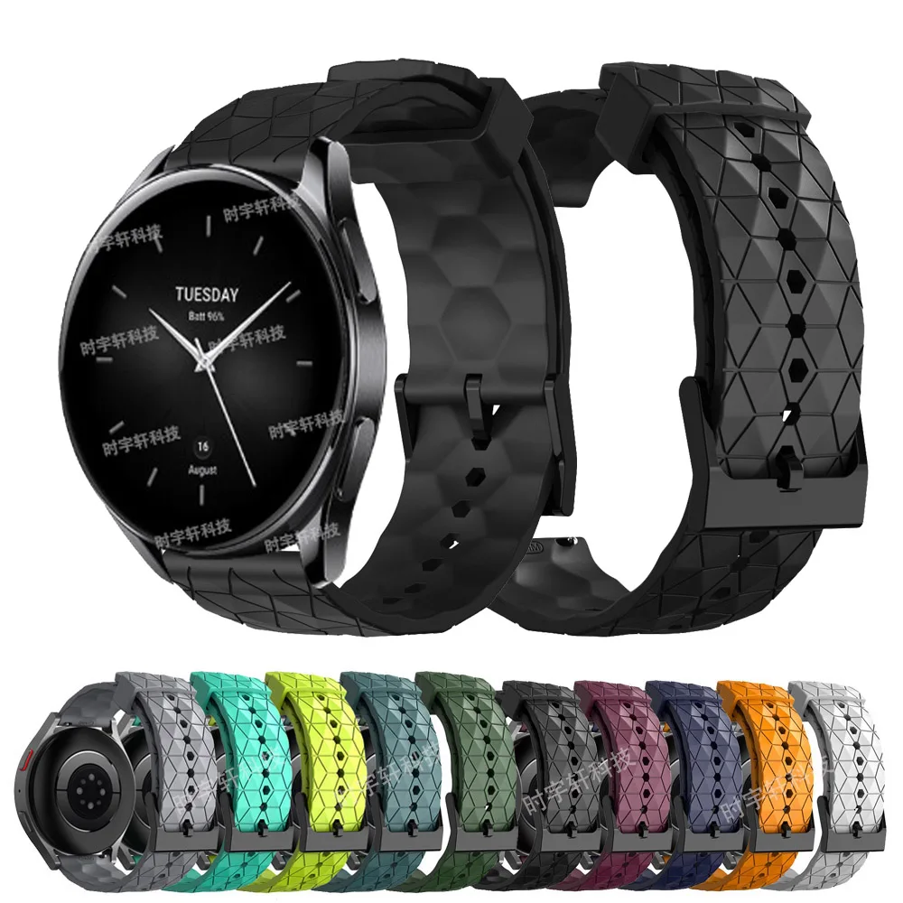 Xiaomi için 22mm silikon hızlı bırakma kayışı izle S2 42mm 46mm/S1 Pro aktif/renk 2/Realme S spor bilezik Smartwatch Correa