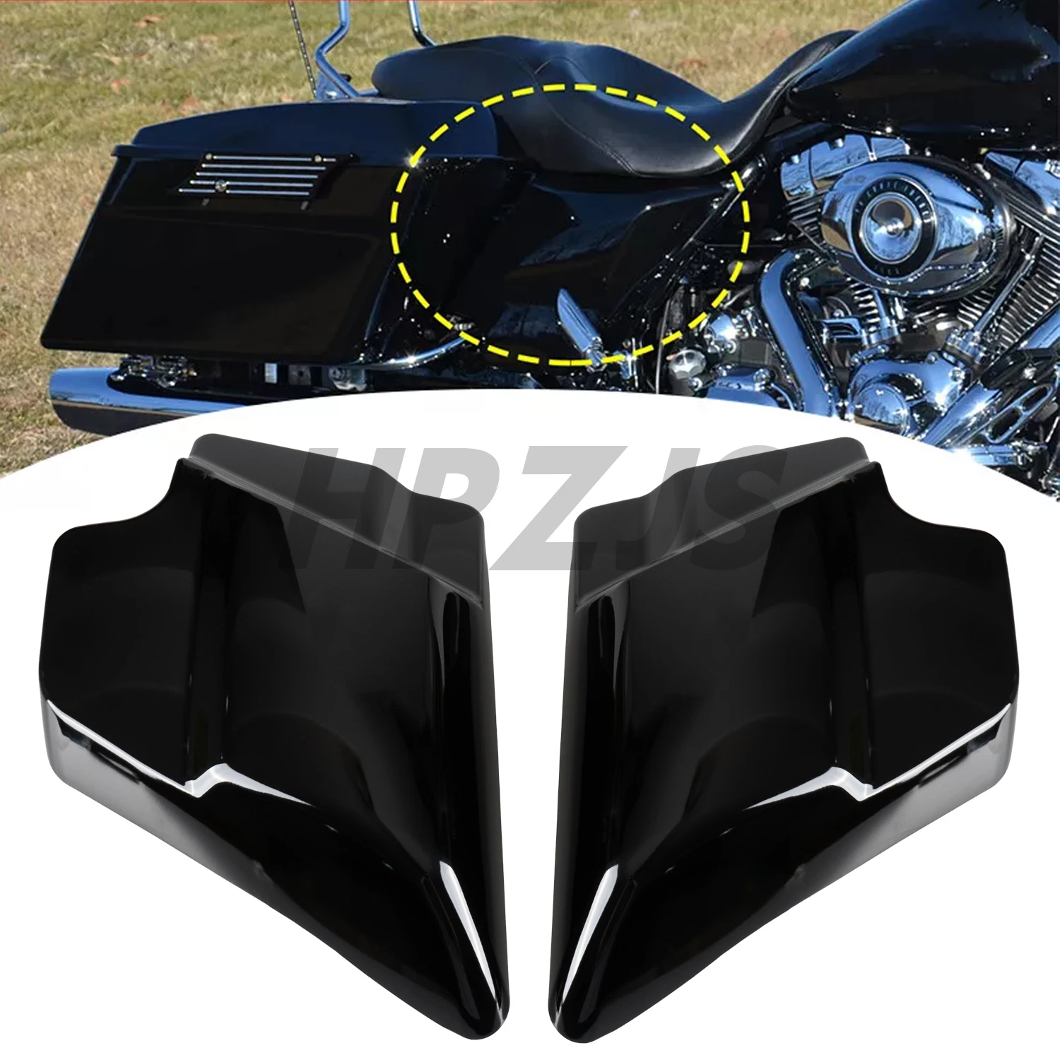 

For Harley Motorcycle Touring Electra Street Road Glide Ultra Limited 2009-2023 Black ABS Plastic Battery Side Cover Panel