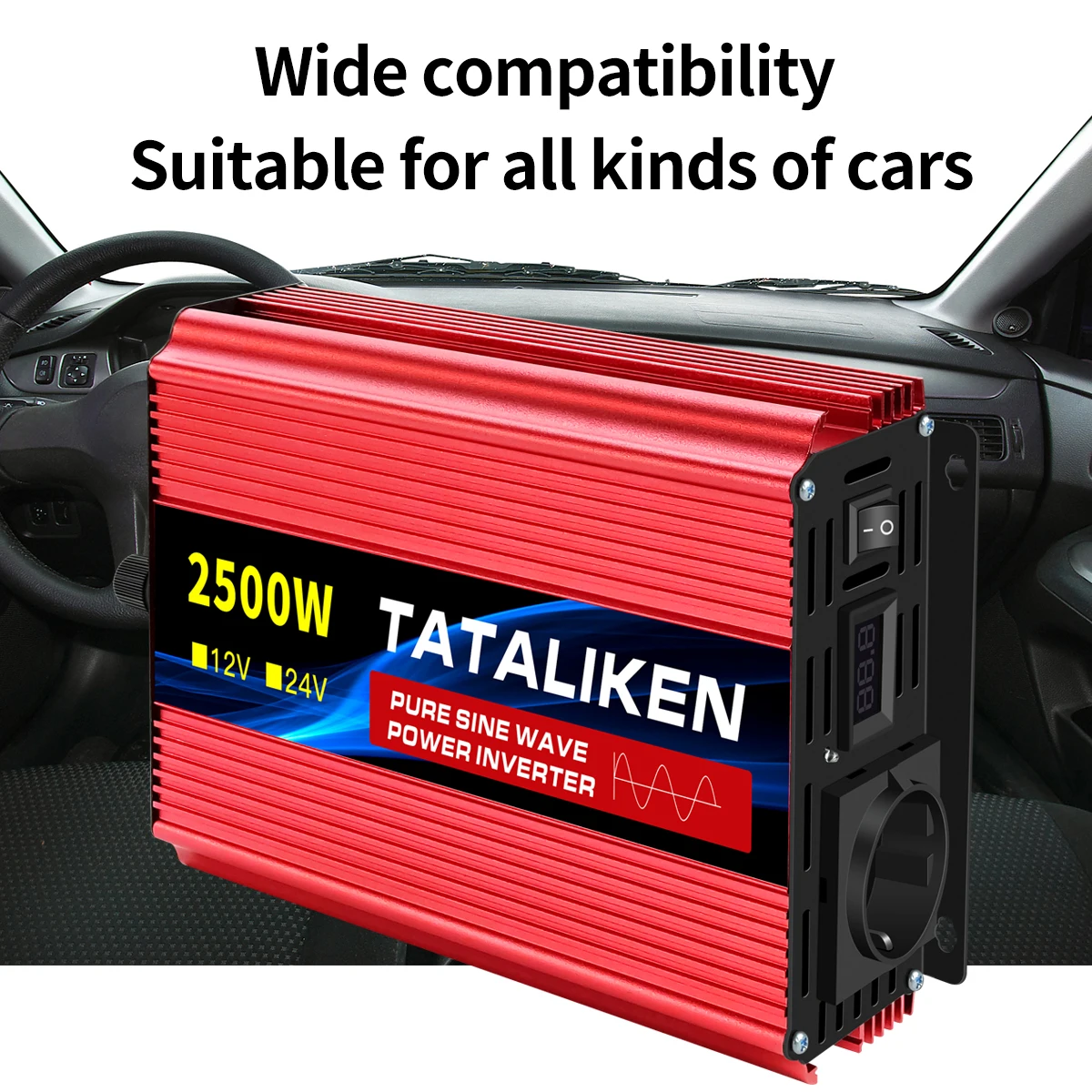 Imagem -03 - Onda Senoidal Pura 8000 7000 6000 5000 Inversor dc 12v 24v para ac 220v Tensão ue Tomada 50hz Conversor de Energia