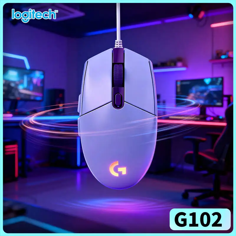 Logitech G102 Prodigy Gaming Mouse, 16.8M RGB Colors, HERO Sensor Technology, 1000Hz Polling, Lightweight Design