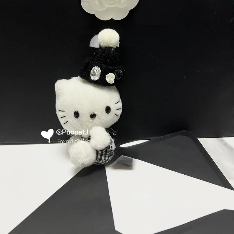 Sanrio Hello Kitty Bag Pendant Plush Doll Bookbag Small Accessories Keychain Plush Pendant Accessories Kawaii Anime Girl