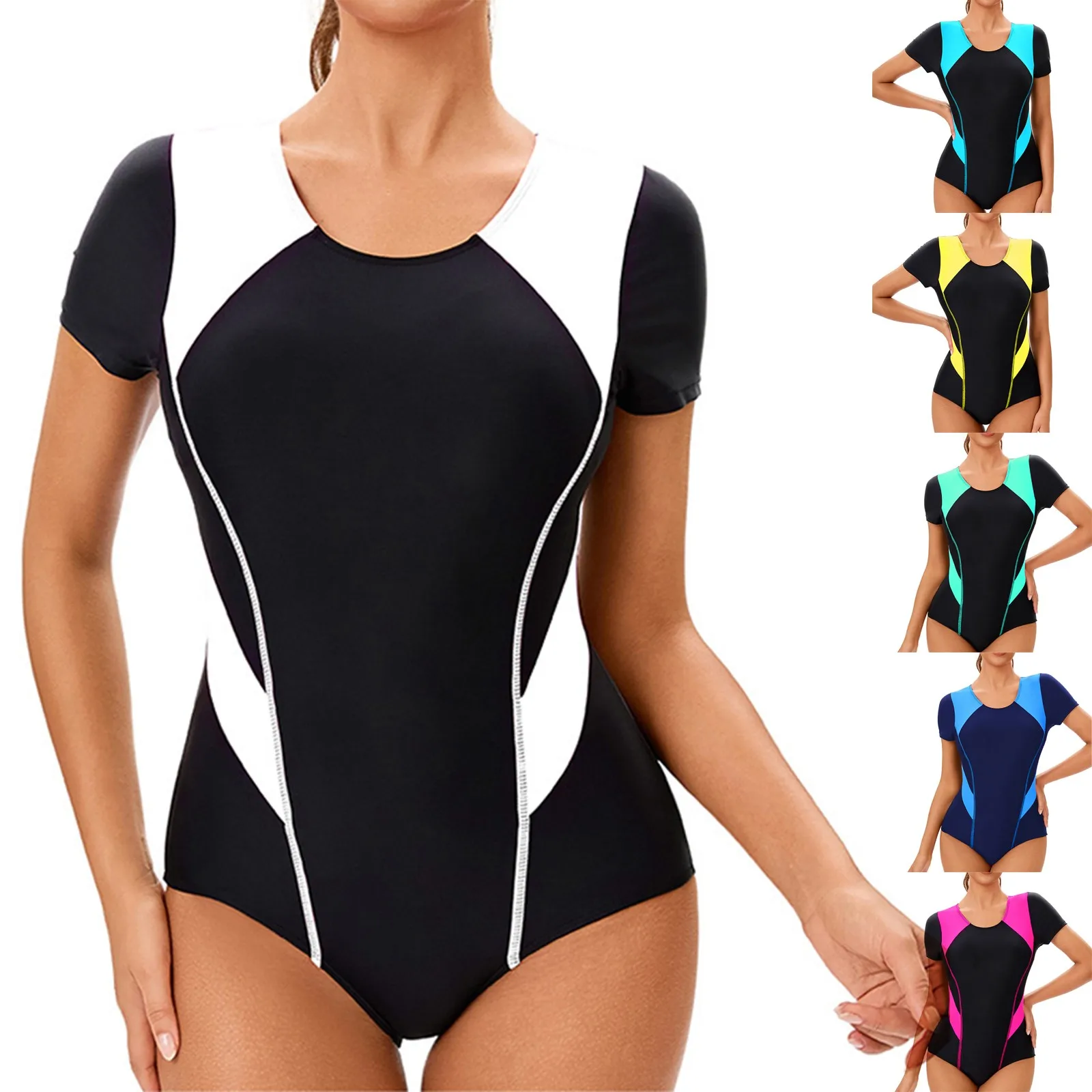 Bkini moda playa Color a juego traje de baño de mujer de una pieza sin respaldo sin acero 2025 traje de baño de mujer con almohadilla preenvementльник ж Salahdhe