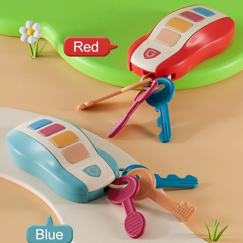 Musical Car Key Toy with Smart Remote, Voice Sounds & Singing Pretend Play Learning Toy for Kids, Christmas Gift