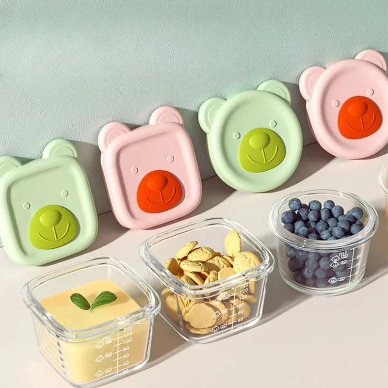 Fiambrera para comida para niños, fiambrera para frutas y avena, cuenco para sopa de huevos al vapor apto para microondas, accesorios para bebés, cuenco de comida