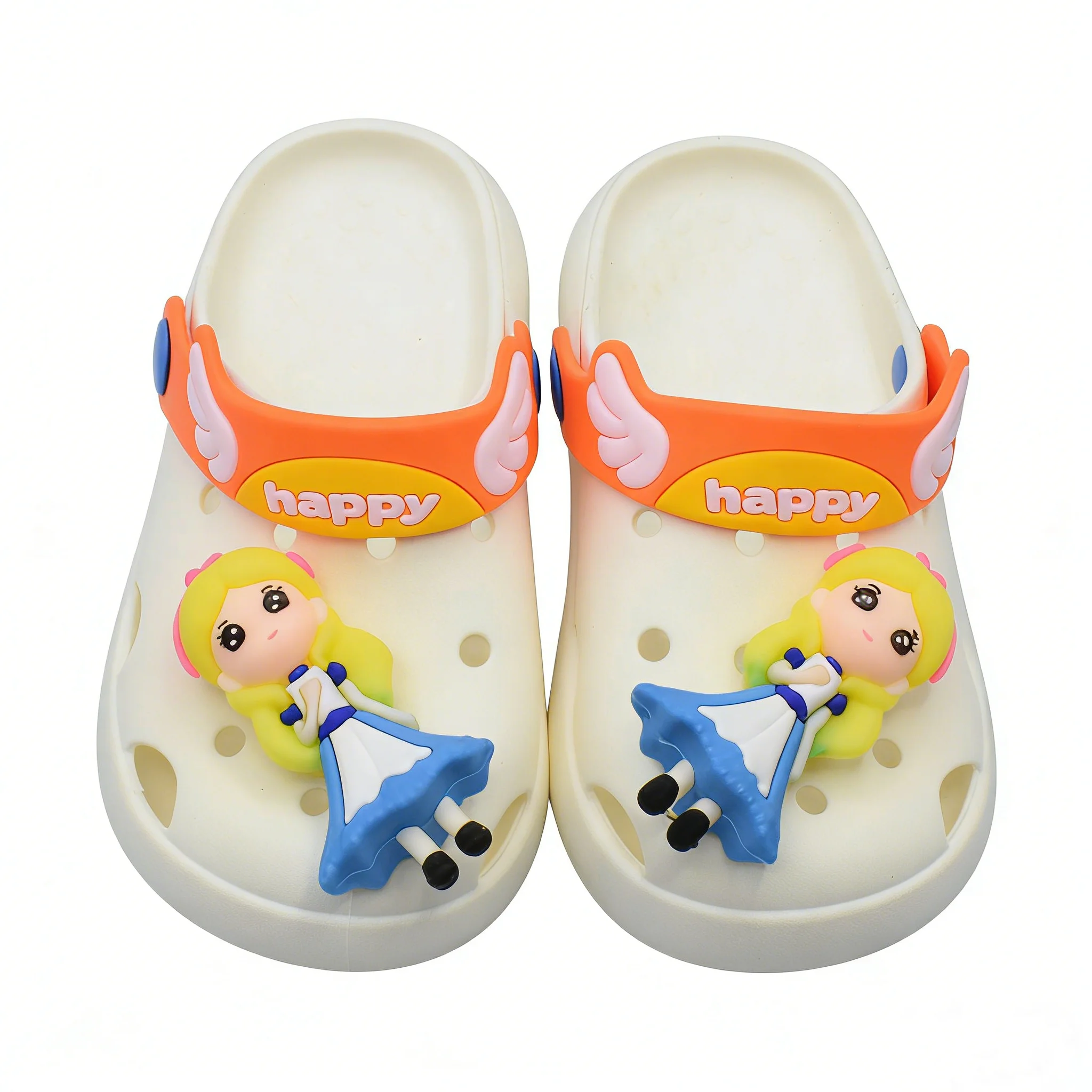 

Disney Kids'Slippers Alice EVA Summer Flat Shoes For Girls Anti-slip Thick Bottom Home Slipper Blue Pink Size 20-33 3799