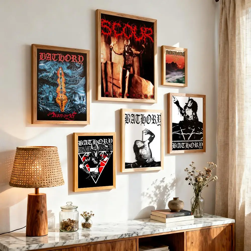 Rock Band B-Bathory Quorthon Poster Modern Minimalist Wall Art Prints for Bedroom Living Room Aesthetic Contemporary Decor Gift