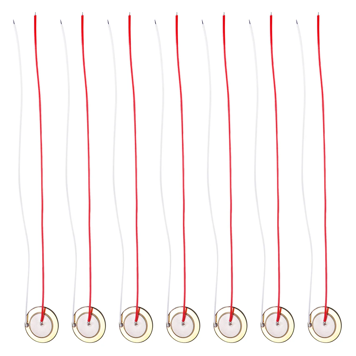 

12Pcs Guitar Piezo Disc Pickup 27mm Copper Sheet Pre Pickup Sensor Buzzer Drum Trigger Accessory Piezo Disc Guitar Accessory