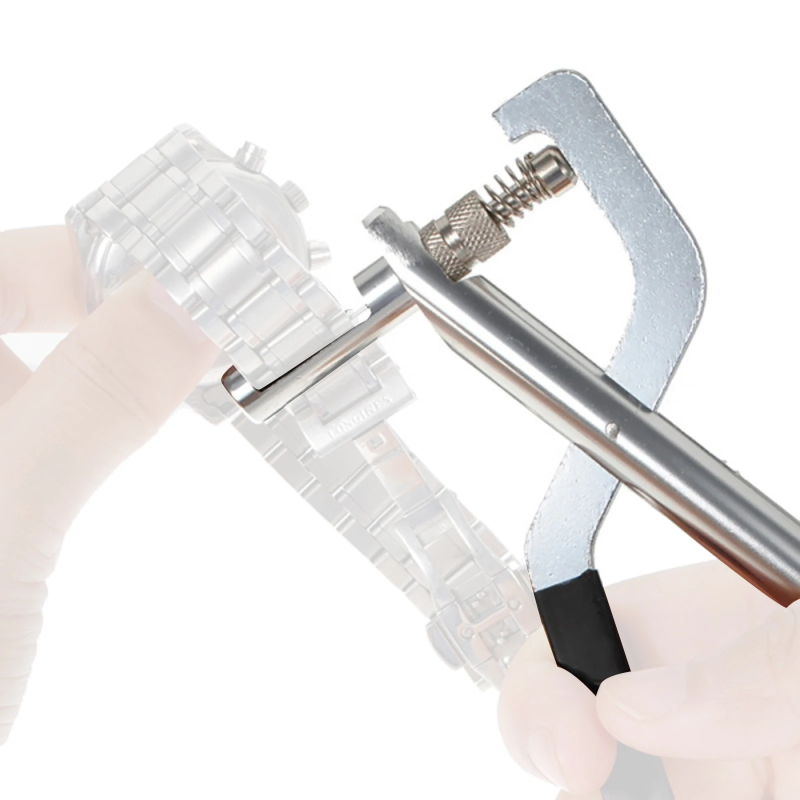 Watch Pins Remover Watch Band Strap Adjusting Link Pin Plier Puncher with 3 Pieces Pins 0.8mm Universal Watch Repair Tool
