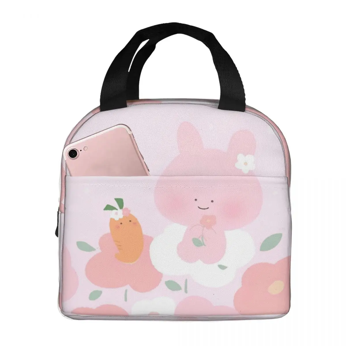 Asamimichaan Asleep Cartoon Insulated Lunch Bag Cute Asamimi Meal Container Thermal Bag Tote Lunch Box College Food Handbags