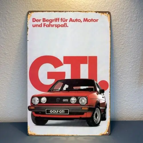 1 قطعة ، ملصق معدني للسيارة جولف Mk1 علامة القصدير