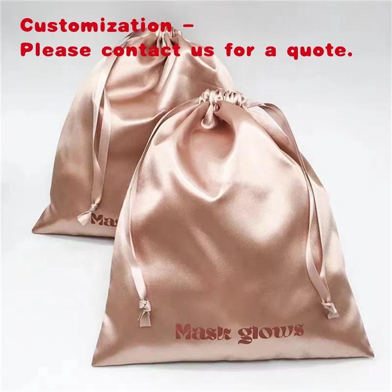 custom.High Quality Sustainable Custom Luxury Packaging Silk Satin Drawstring Jewelry Pouch Bag