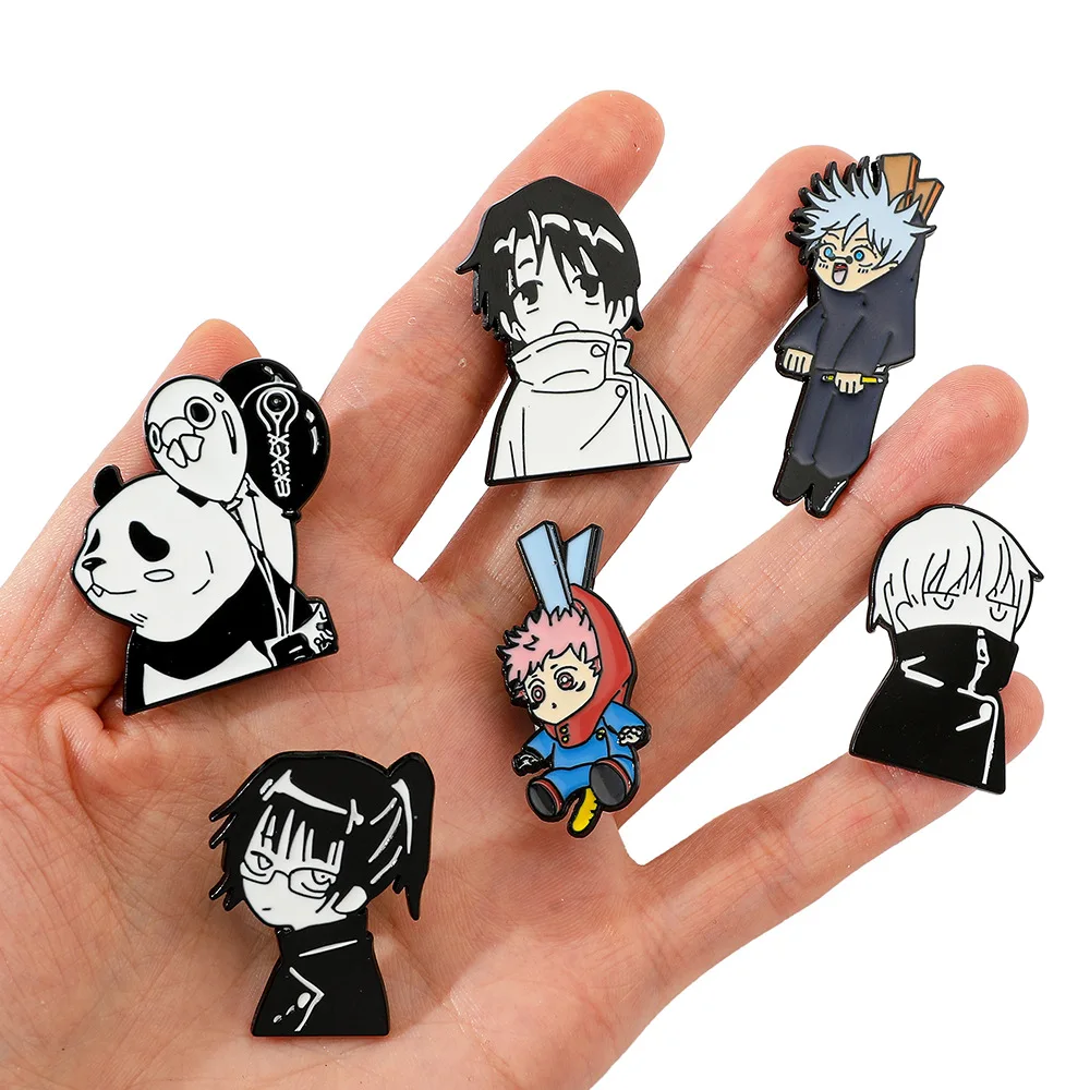 Cute Brooch Cartoon ​Itadori Yuji​​ ​​Fushiguro Megumi​​ Enamel Pin Metal Badge Clothing Backpack Accessories Gift