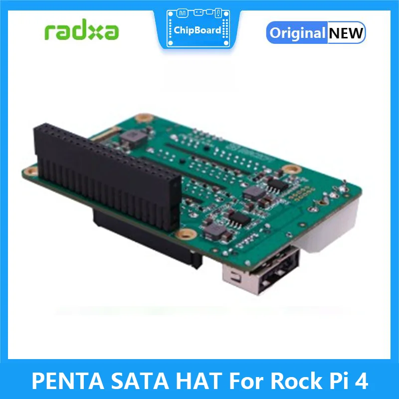 Imagem -02 - Penta Sata Hat Placa de Expansão Raspberry pi Rock pi 5