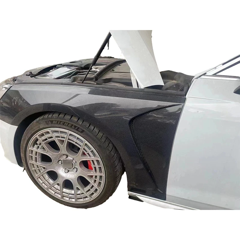 Garde-boue avant en Fiber de carbone adaptés pour A4 S4 RS4 B9 2017-2023