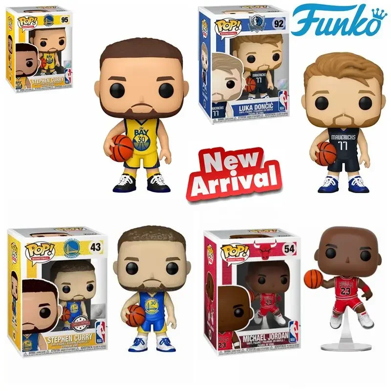 Funko pop Michael Jordan 54# 56# Lebron James Curry 43# 95# LUKA 92# Figure Super Basketball Star PVC Collection Model Doll Toys