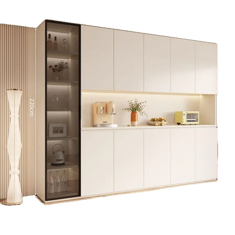 Solid wood dining side storage cabinet integrated balcony multi-functional home living room storage