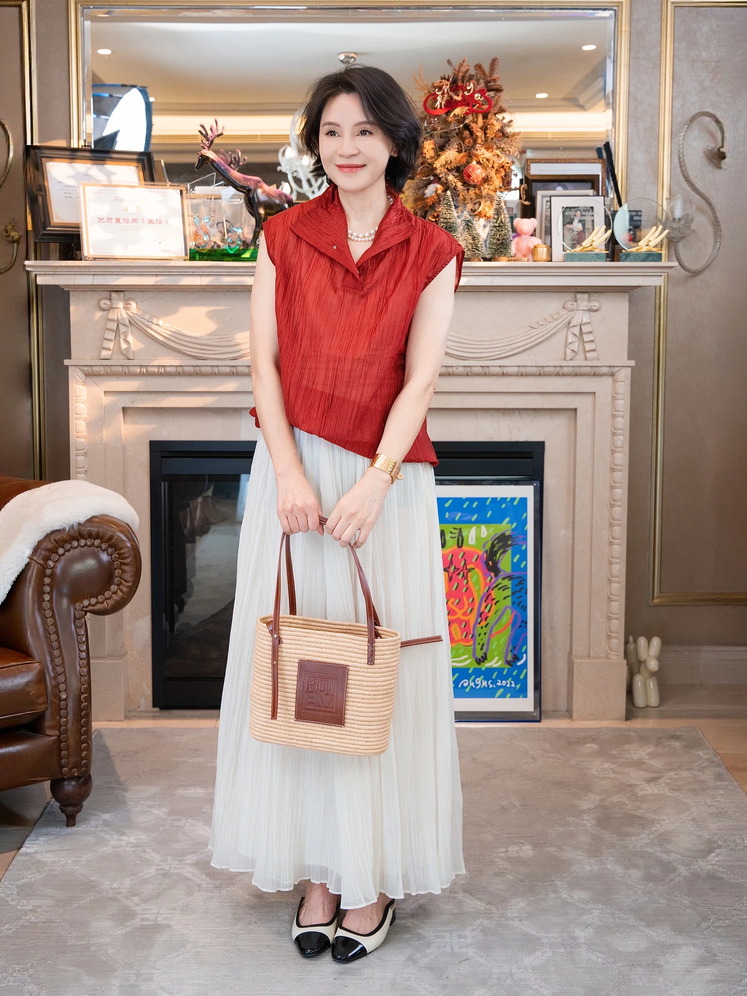 

Женская блузка Ele Cloud Sensation из прозрачной ткани 60S, плиссированная, с длинными рукавами, дышащая, приятная для кожи