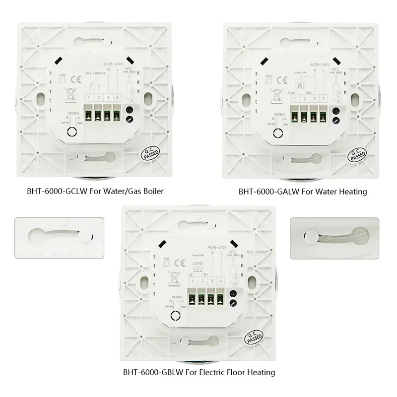 Thermostat tactile intelligent avec écran LCD, contrôleur de température Google Home, eau et gaz