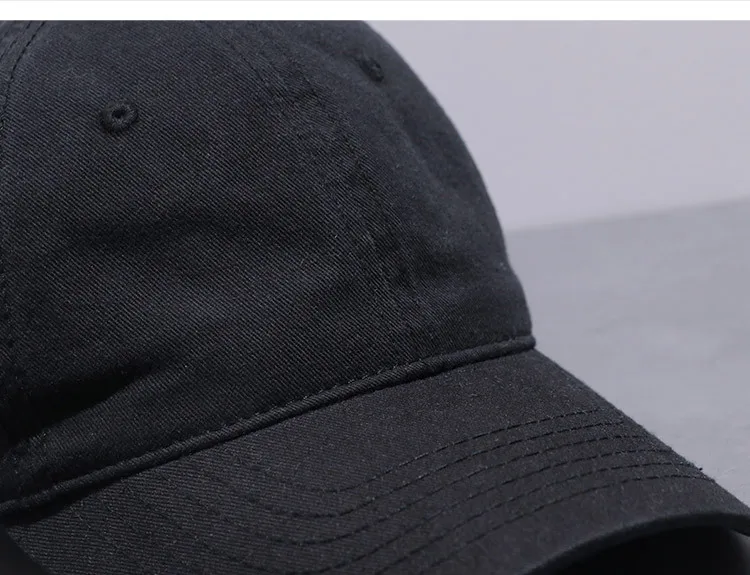 Unisex-Trucker-Mütze aus Baumwolle, solide, weiche, atmungsaktive Sonnenhüte, solide Baseballkappe für Herren, Sporthut, Snapback-Mütze, Golf – Detail 6