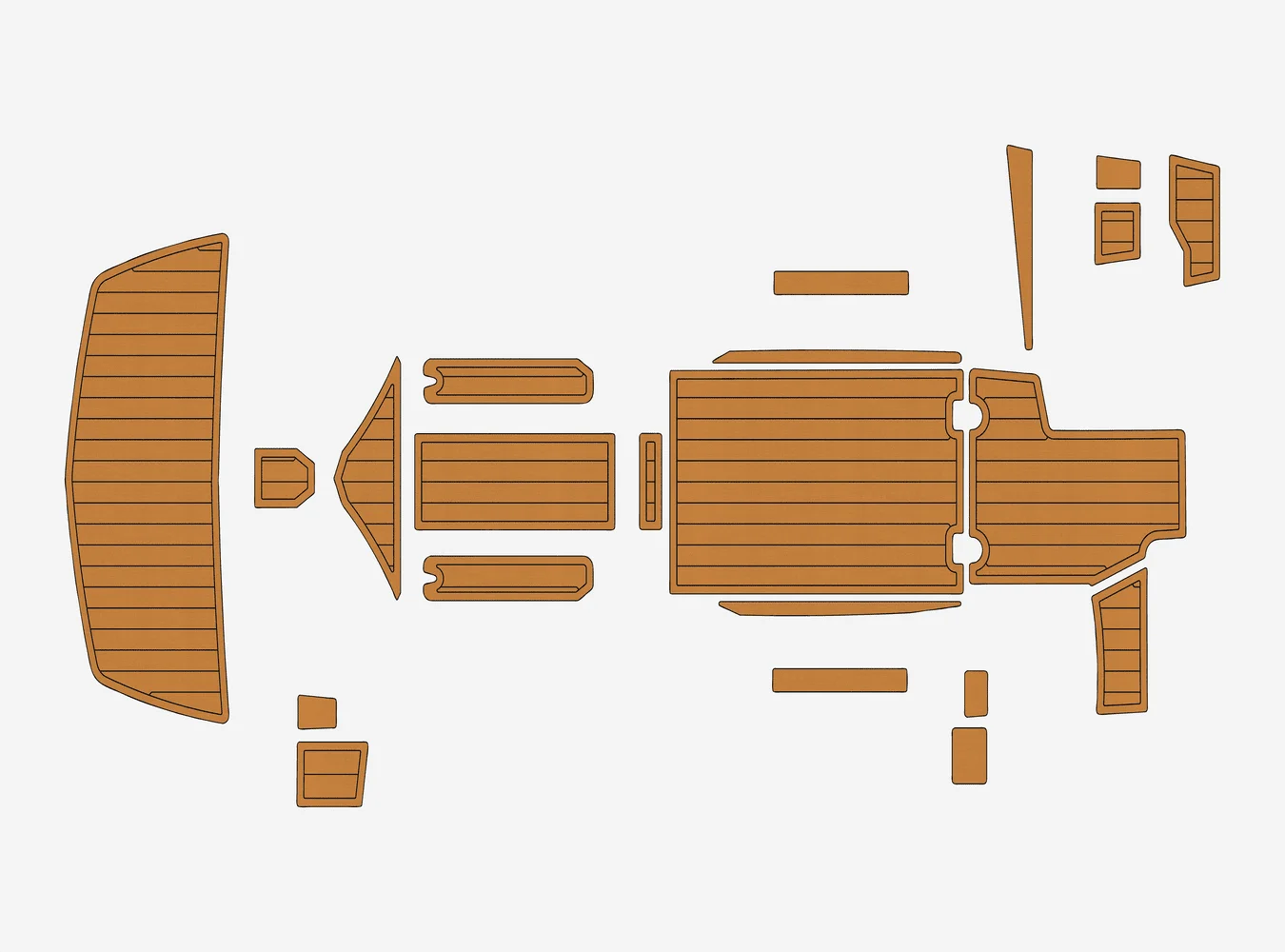 2019 TIGE R23 1/4" 6mm EVA foam Non-Slip PVC Teak Decking marine Mat seadek aqua  carpet  Marine Floor