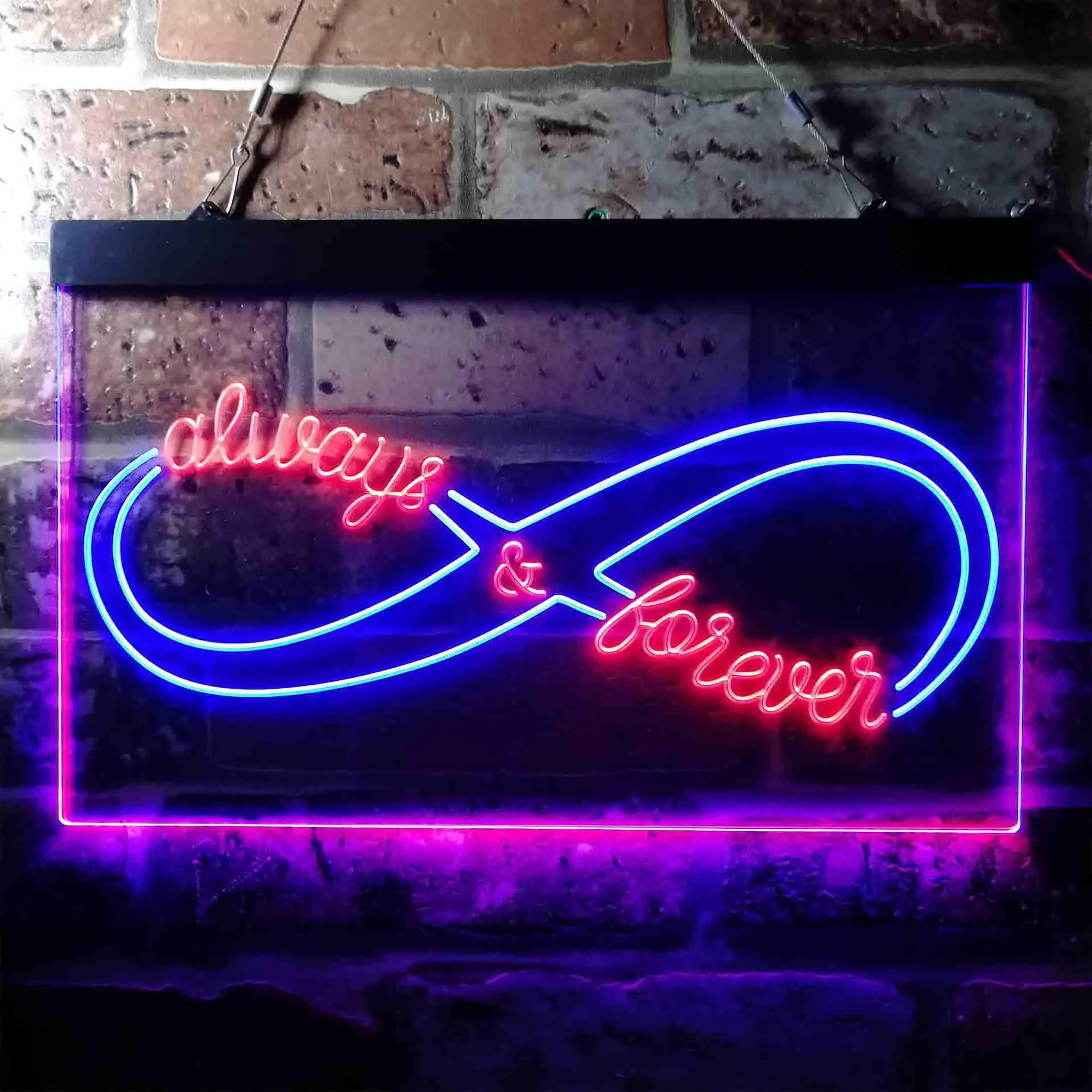 Infinite Always & Forever Love Dual Color Led Neon Sign st6-i3684