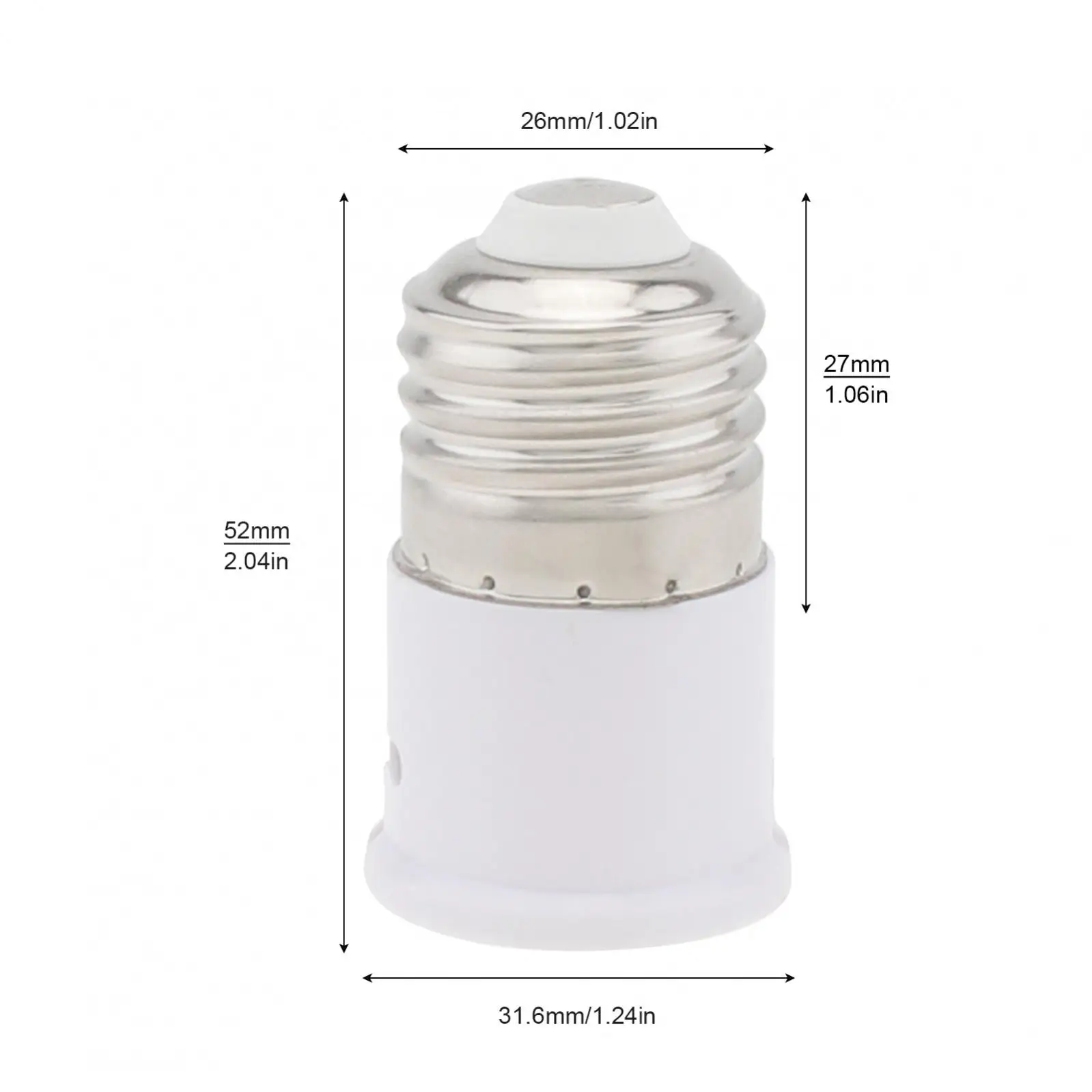 E27 to B22 Socket Converter Screw to B22 Socket Adapter for LED Bulbs Incandescent Bulbs CFL Bulbs E27 to B22 Adapter