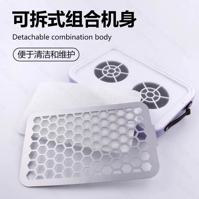 Brushless Nail Dust Collector Twin Turbo Design Low Noise High Efficiency Professional Nail Salon Working Accessory