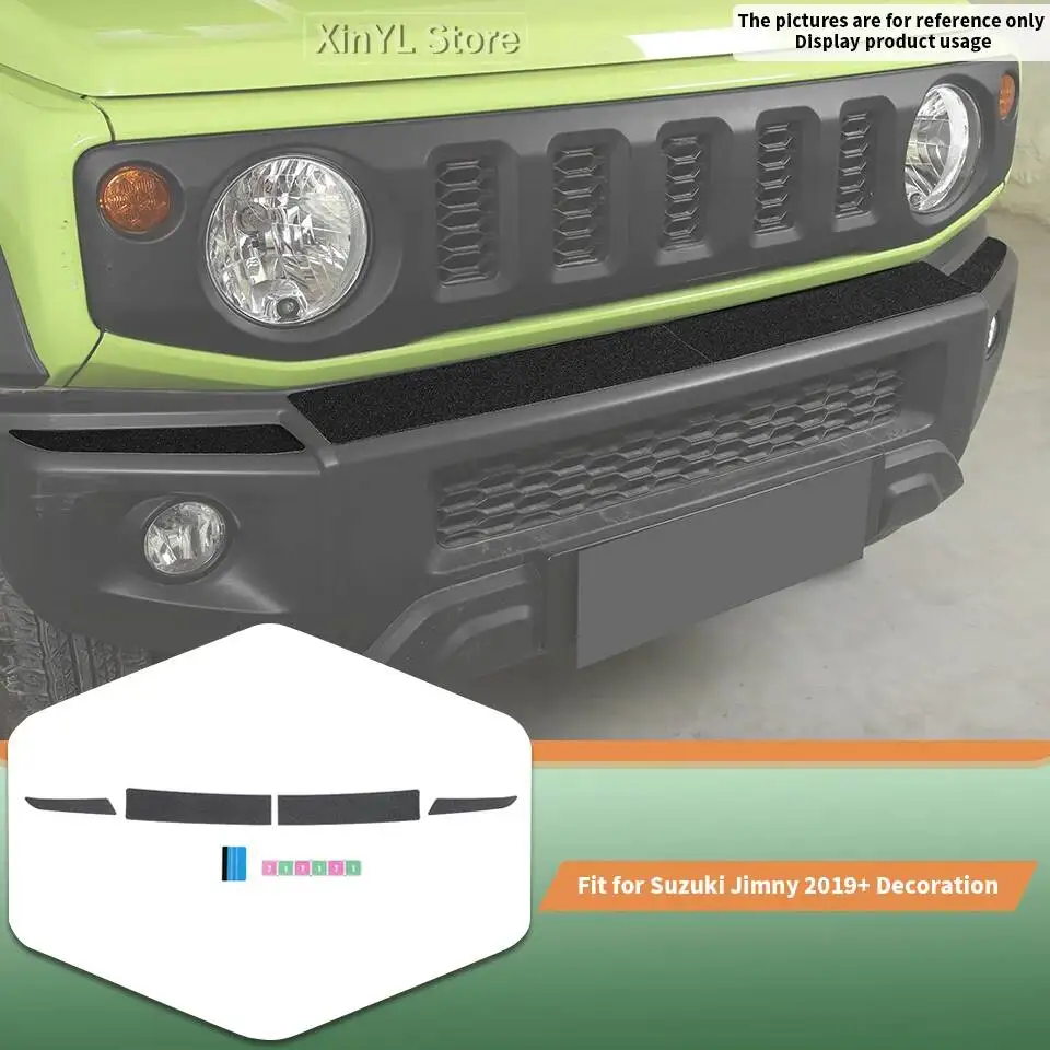 

Передний бампер, передняя решетка, декоративная защита, матовая отделка, наклейки, подходят для Suzuki Jimny 2019, внешние аксессуары