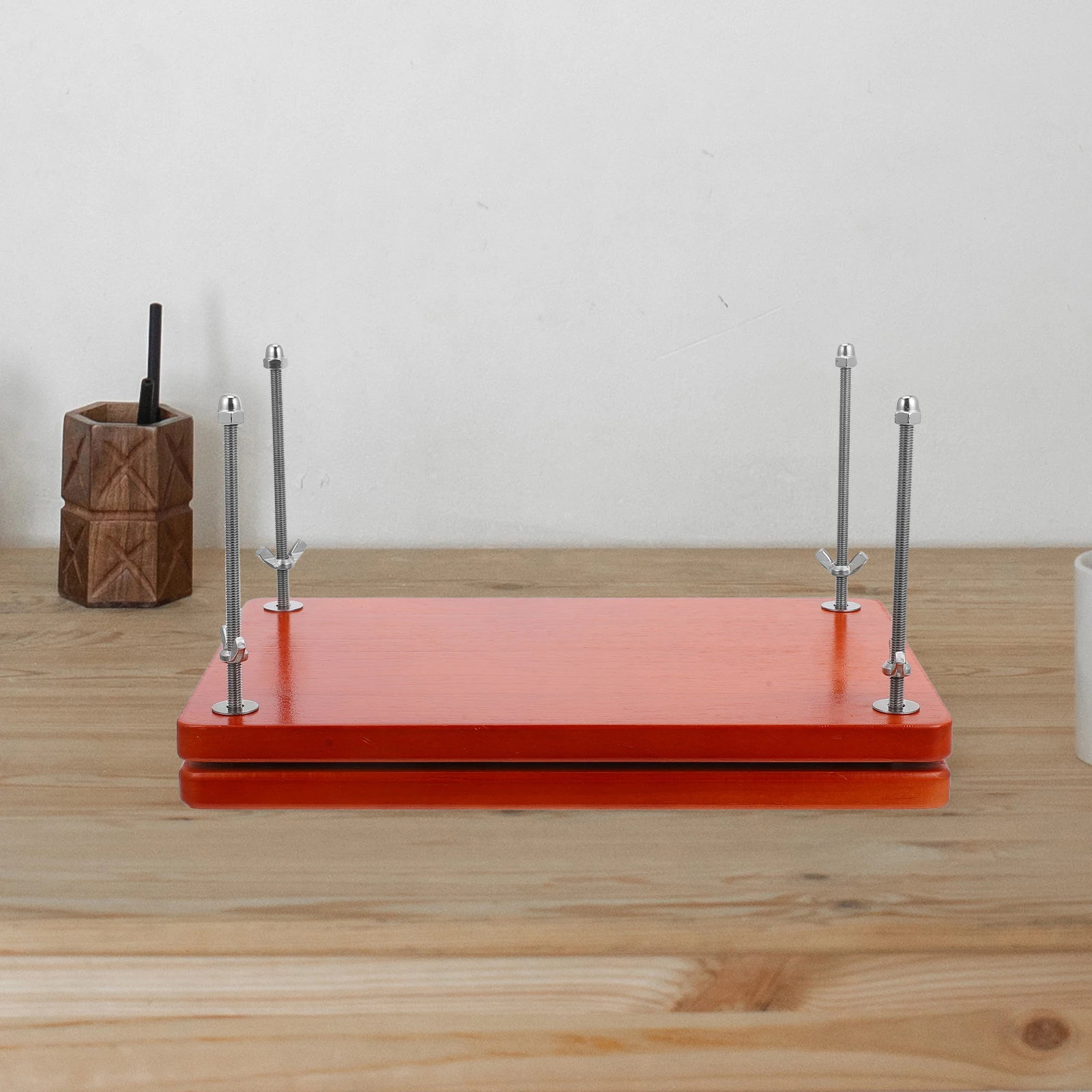 Wood Bookbinding Press Machine Sturdy Wooden Book Press for Book Repair Artistic Projects Flower Pressing Bookbinding Supplies