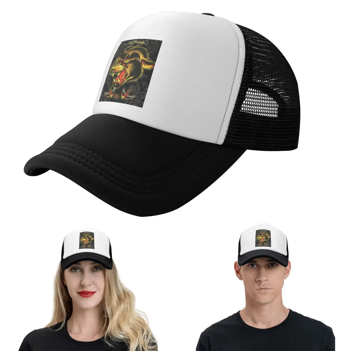 Ed-hardy Tattoo Tiger Skull 16 Cap Casual Mesh Baseball Caps Adjustable Hat Hip Hop Summer Unisex Baseball Hats