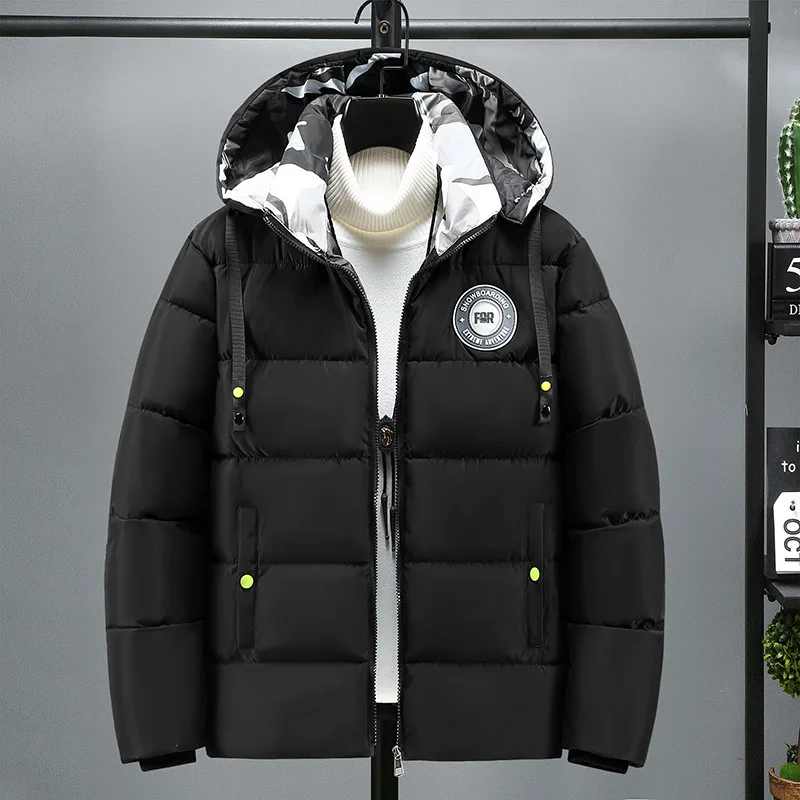 Otoño Invierno hombres chaqueta al aire libre removible con capucha rompevientos abrigos hombres prendas de vestir cálidas moda Casual Parkas sólidas chaqueta masculina Tops