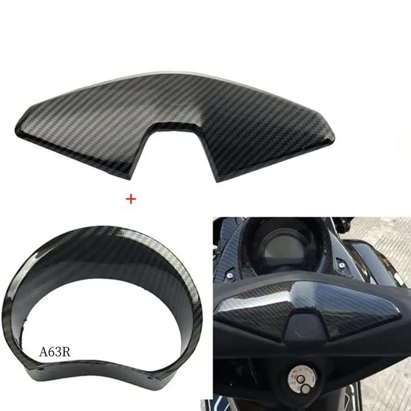 

AR-For Yamaha NMAX155 125 150 2016-2019 Motorcycle Carbon Fiber Front Mask Shell Cap Head Cover Instrument Case Accessories